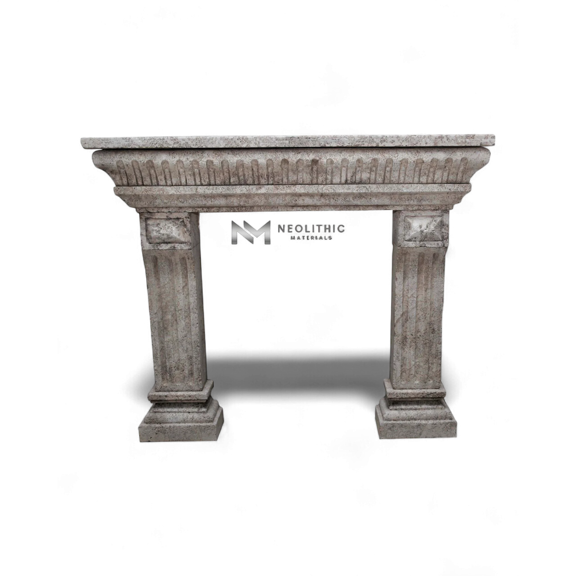 Limestone Fireplace Mantel - Image 1